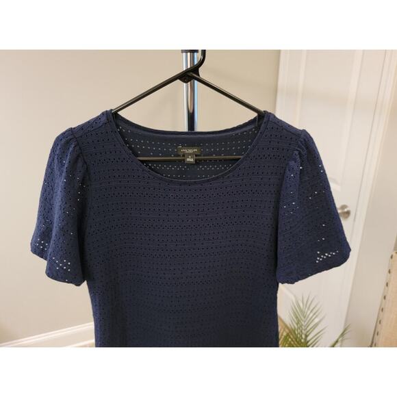 Ann Taylor Factory Navy Blue Blouse - Picture 2 of 5